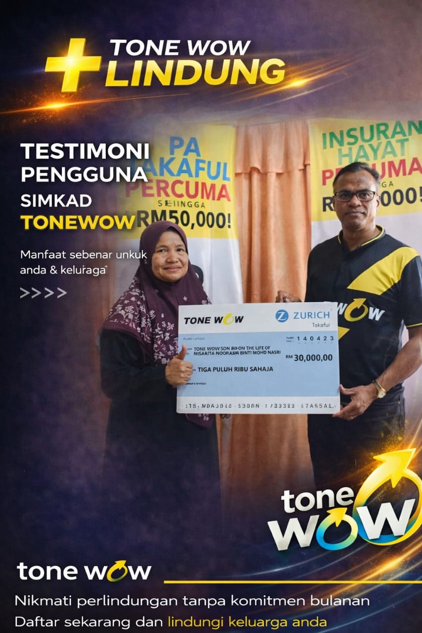 Testimoni Takaful pengguna tone wow 3